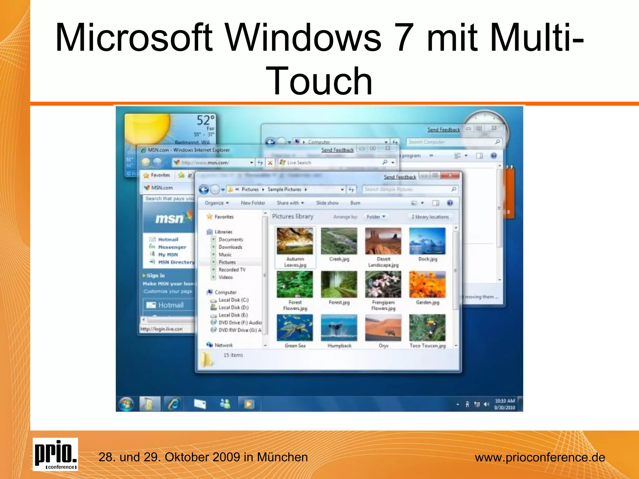 Microsoft Windows 7 mit Multi-Touch 