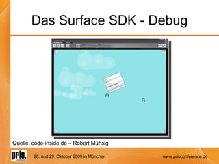 Das Surface SDK - Debug Quelle: code-inside.de – Robert Mühsig 