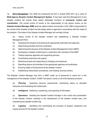 Multi Agency Disaster Incident Management System An Action Framework For Bangladesh Armed Multi Agency Disaster Incident Management System An Action Framework For Bangladesh Armed
