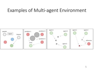 Examples of Multi-agent Environment
5
 