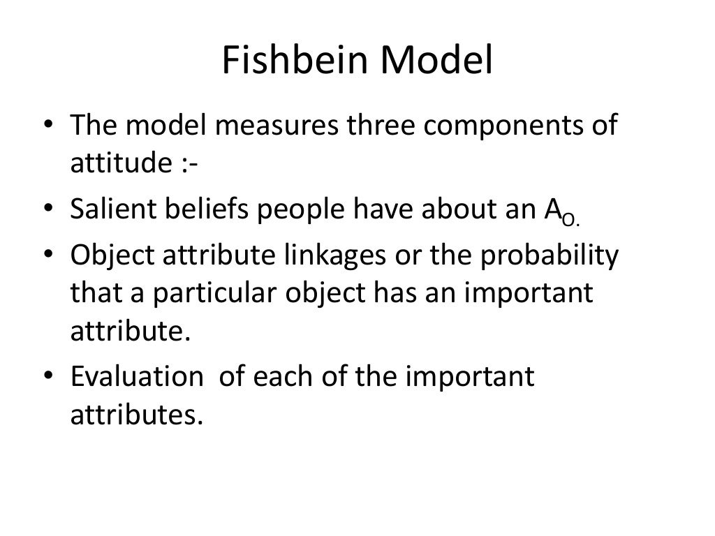 Multi attribute attitude model