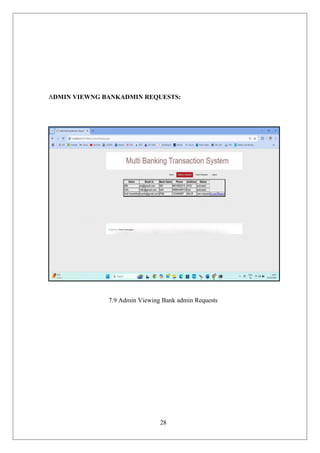 28
ADMIN VIEWNG BANKADMIN REQUESTS:
7.9 Admin Viewing Bank admin Requests
 