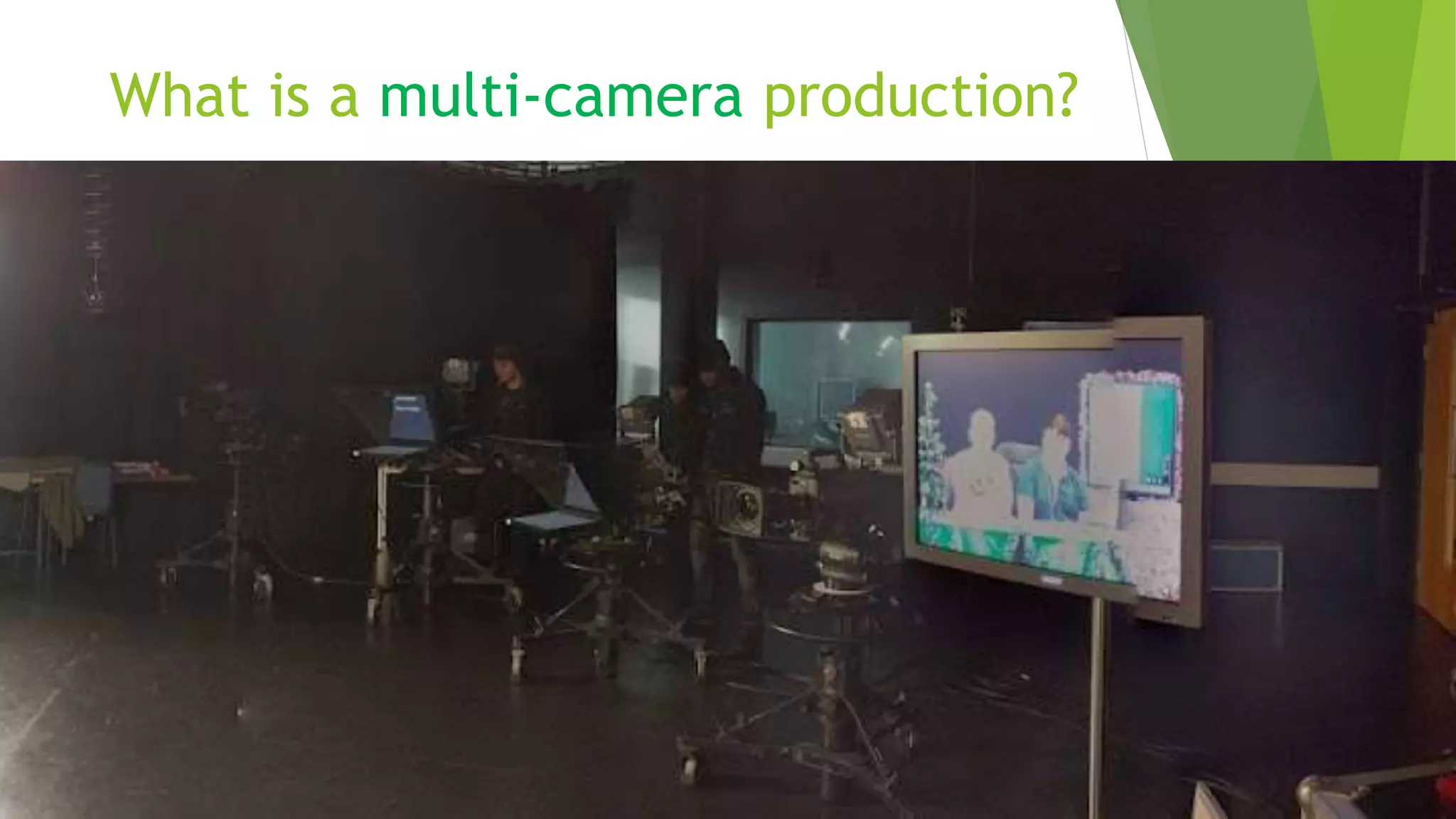 What is a multi-camera production?
 