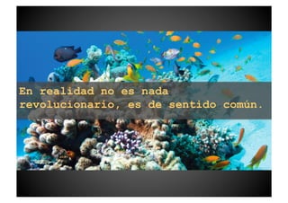 En realidad no es nada
revolucionario, es de sentido común.
 