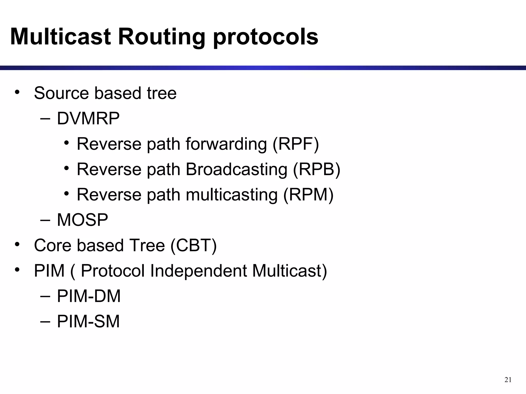 Multicast Routing Protocols | PPT