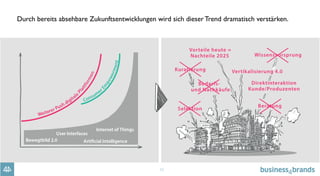 10
Durch bereits absehbare Zukunftsentwicklungen wird sich dieser Trend dramatisch verstärken.
 