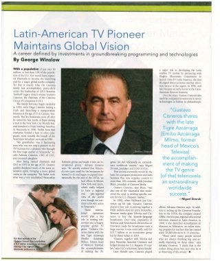 Latin-Amercian TV Pioneer Mantains Global Vision