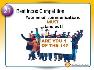 21   Beat Inbox Competition
         Your email communications
                   MUST
                stand out!


      ...