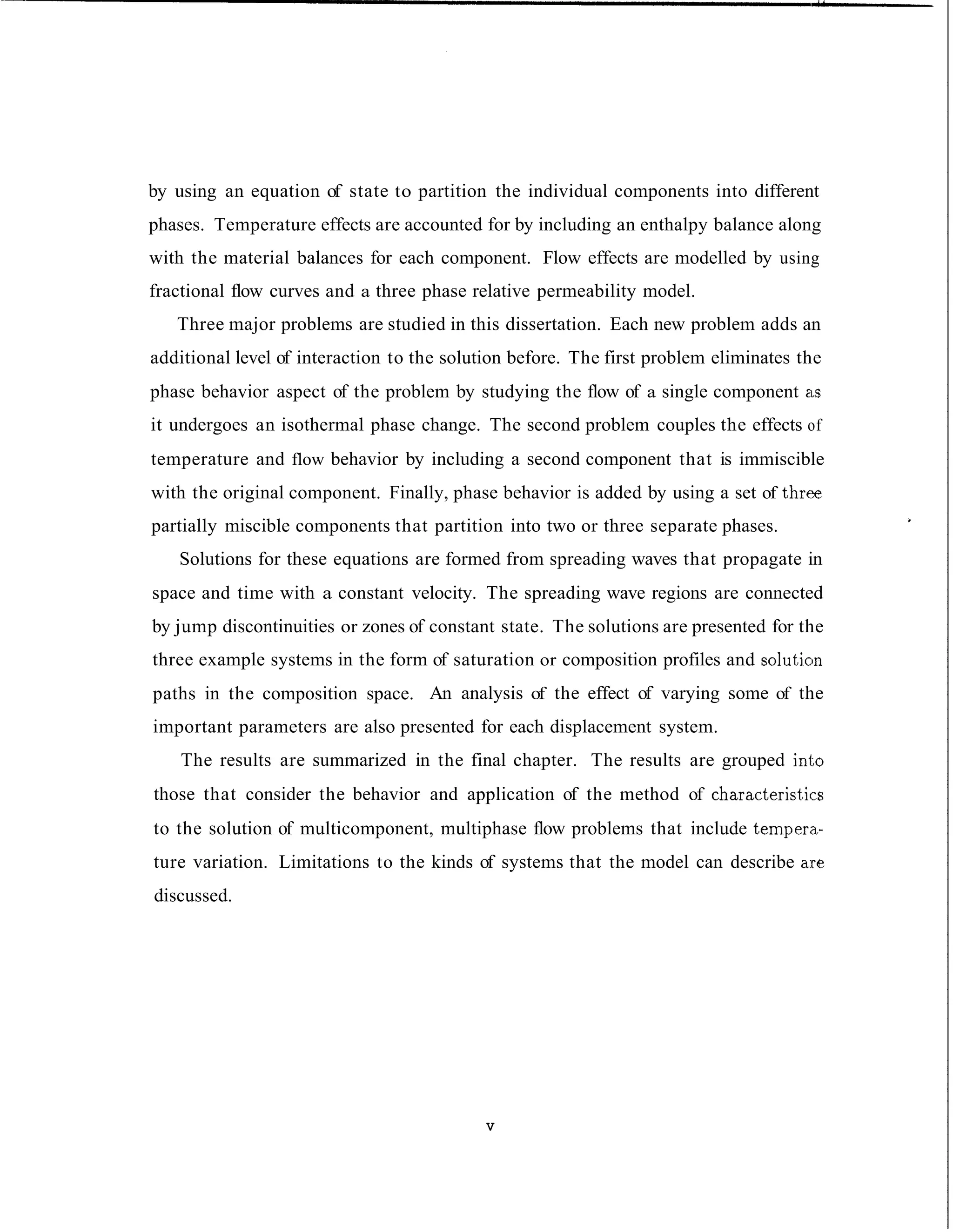 Multicomponent, multiphase flow in porous media with temprature ...