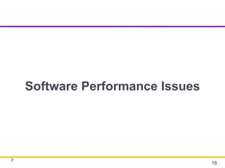 Software Performance Issues
18
 