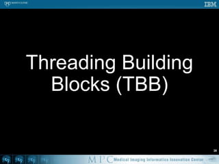 OpenMP – simple parallel sections32#pragmaomp parallel sections num_threads ( 5 ){  // 5 Threads scatter here	#pragmaomp section  { // Do task 1 }  #pragmaomp section  { // Do task 2 }  ...  #pragmaomp section  { // Do task N }  // Implicit barrier}Barrier...NoNo