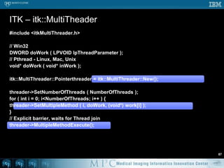Thread construction – pthread example80include <pthread.h>void *(*start_routine)(void *);intpthread_create(pthread_t *restrict thread,               const pthread_attr_t *restrict attr,               void *(*start_routine)(void *),               void *restrict arg);voidpthread_exit(void *value_ptr);intpthread_join(pthread_t thread, void **value_ptr);