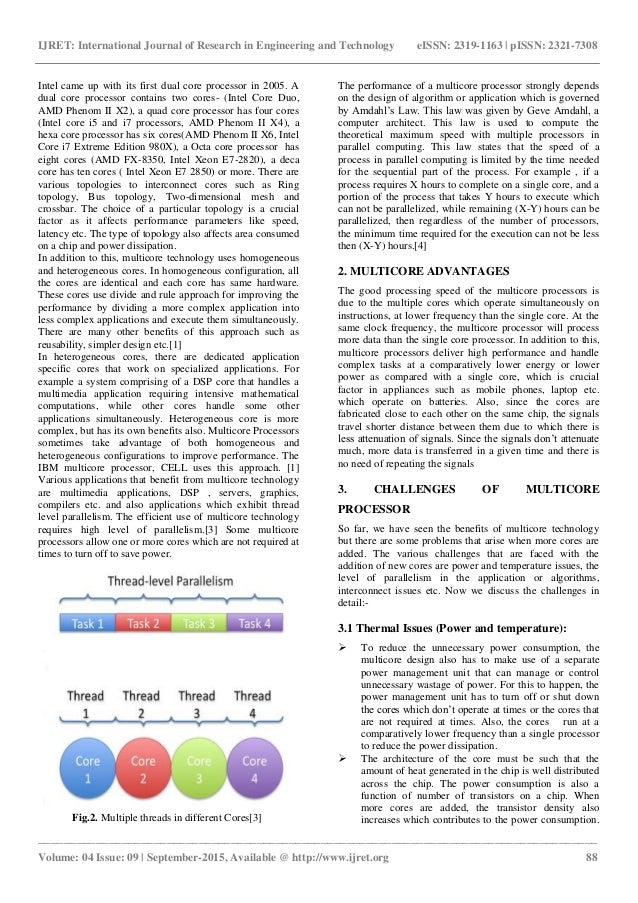 Multicore processor technology advantages and challenges