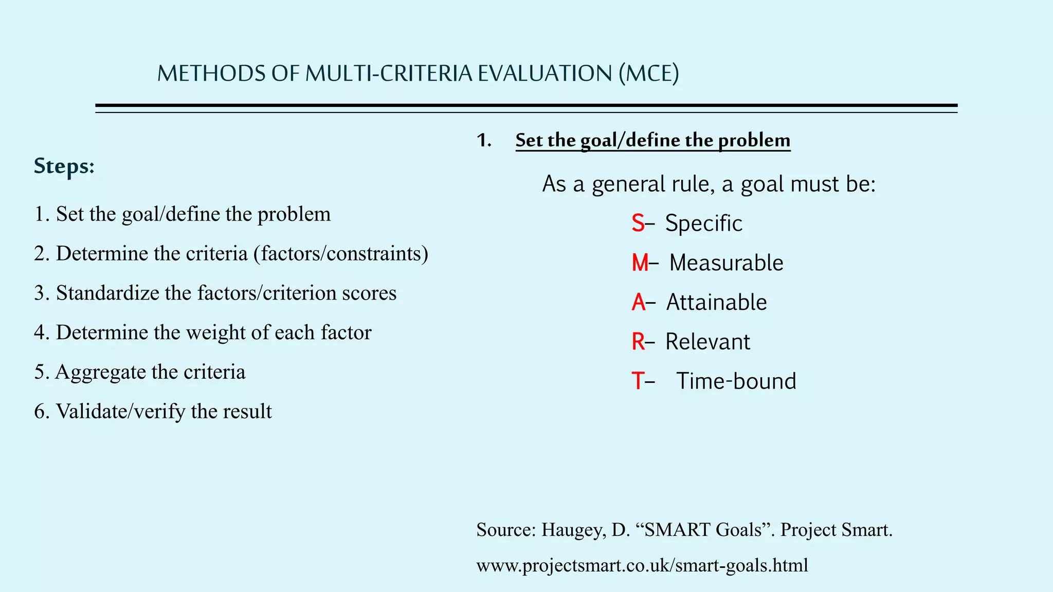 Multi criteria decision making in spatial data analysis | PPTX