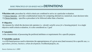 Multi criteria decision making in spatial data analysis | PPTX