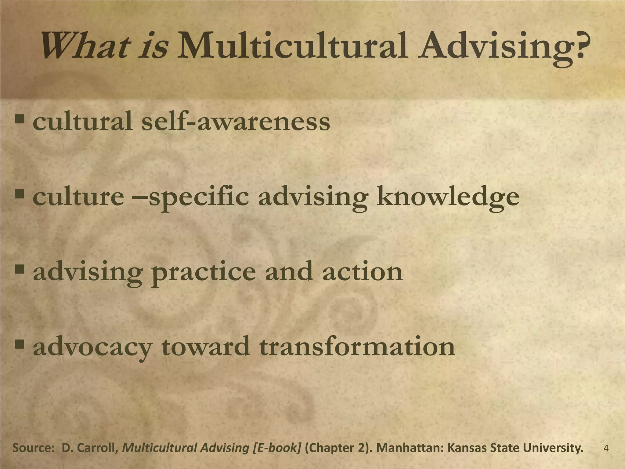 Multicultural Advising Presentation | PPTX