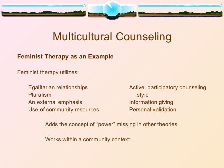 multicultural counseling psychotherapy Psychology definition of multicultural counseling: in the context of psychotherapies, multicultural counselling is a type of therapy which takes into account both racial and ethnic. multicultural counseling psychotherapy Psychology definition of multicultural counseling: in the context of psychotherapies, multicultural counselling is a type of therapy which takes into account both racial and ethnic.