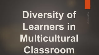 Multicultural Diversity in Education | PPTX
