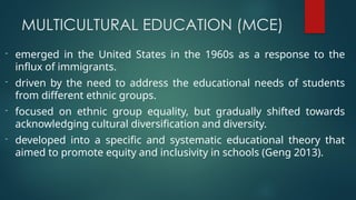 Multicultural Education and Mother Tongue-Based Multilingual Education ...