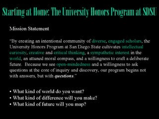 Building Community Beyond the Classroom: Advancing Multiculturalism Through Honors
