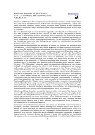 Multiculturalism in a global society minority rights and justice | PDF