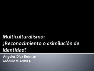 Ángeles Díaz Berman
Módulo V. Tema 1.
 