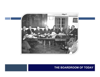 THE BOARDROOM OF TODAY
 