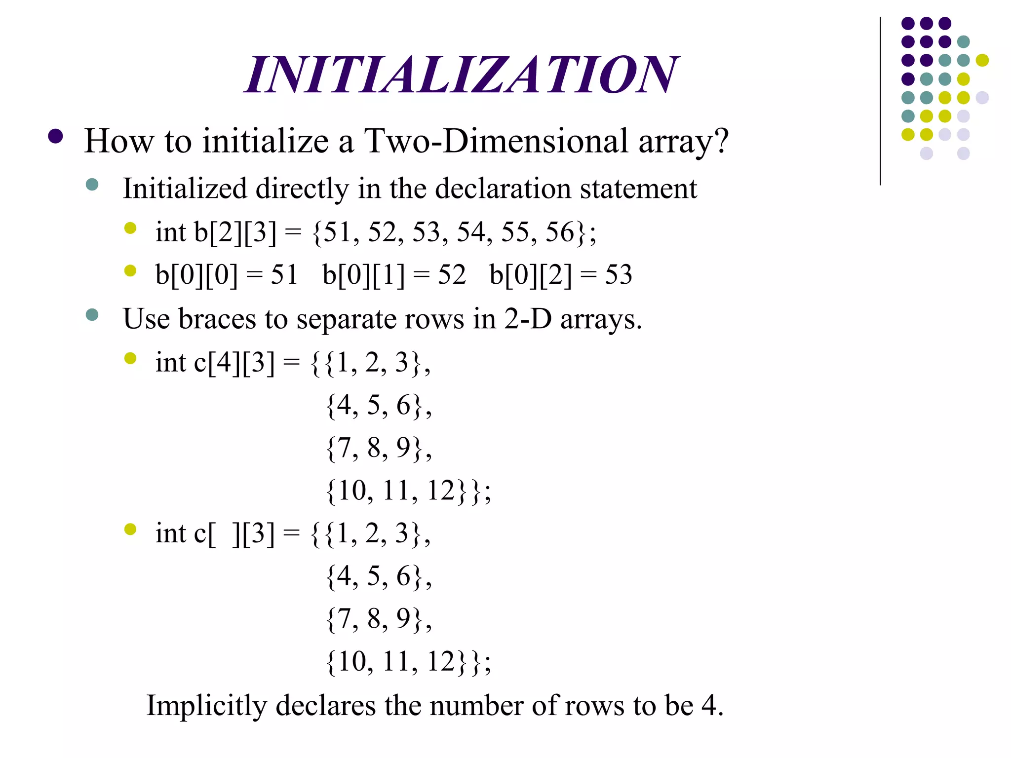 Multidimensional array in C | PPT