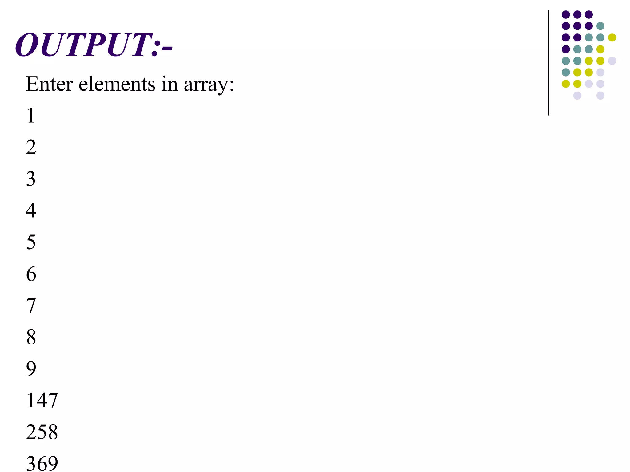 Multidimensional array in C | PPT