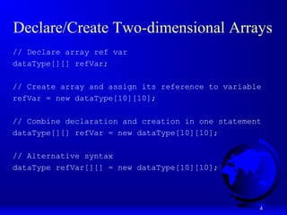Multi dimensional arrays | PPT