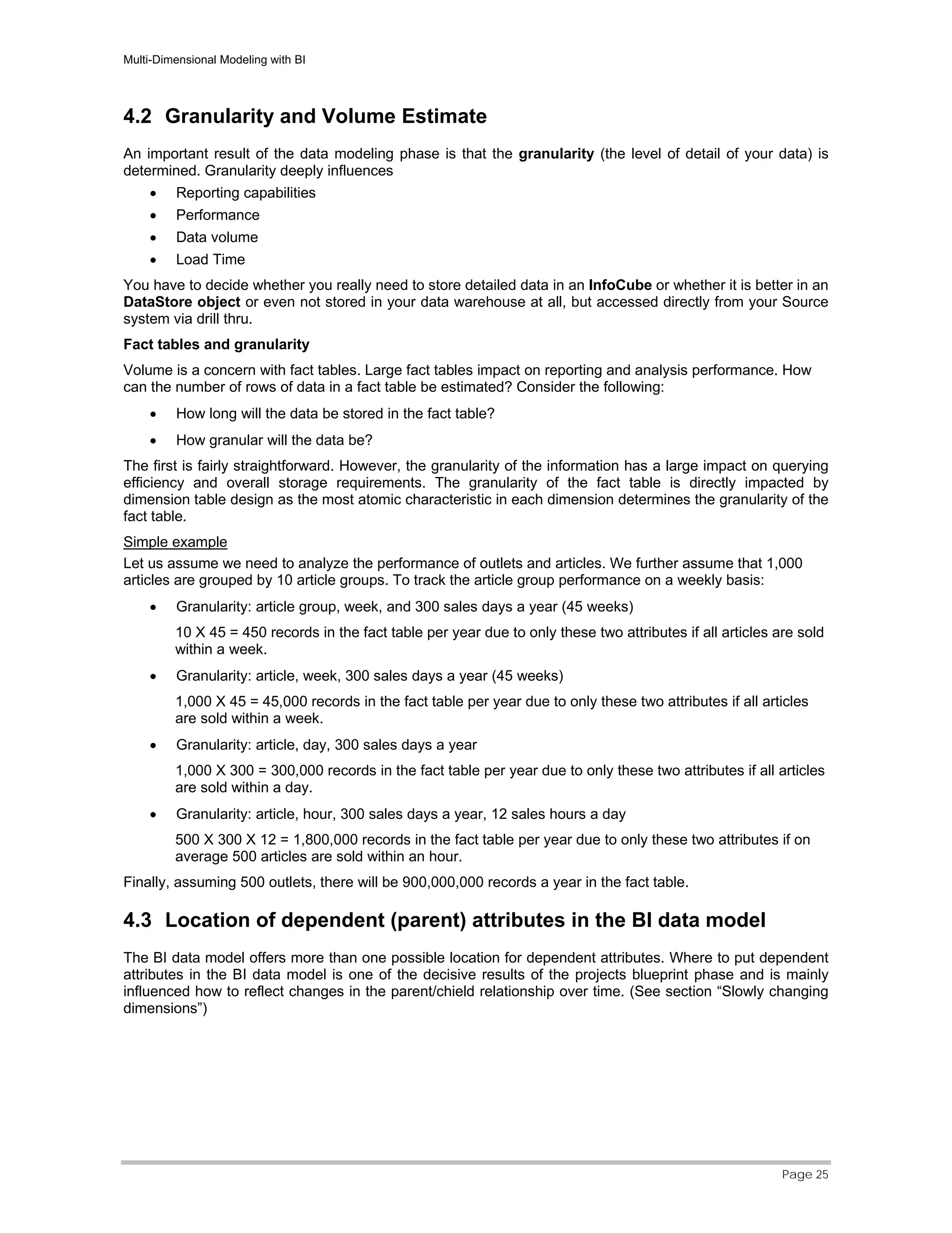 Multi dimensional modeling | PDF