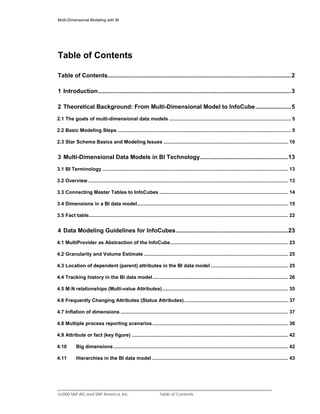 Multi dimensional modeling | PDF