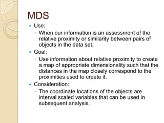 Proximity measure – index over pairs of objects that quantifies the degree to which the two object are alike.