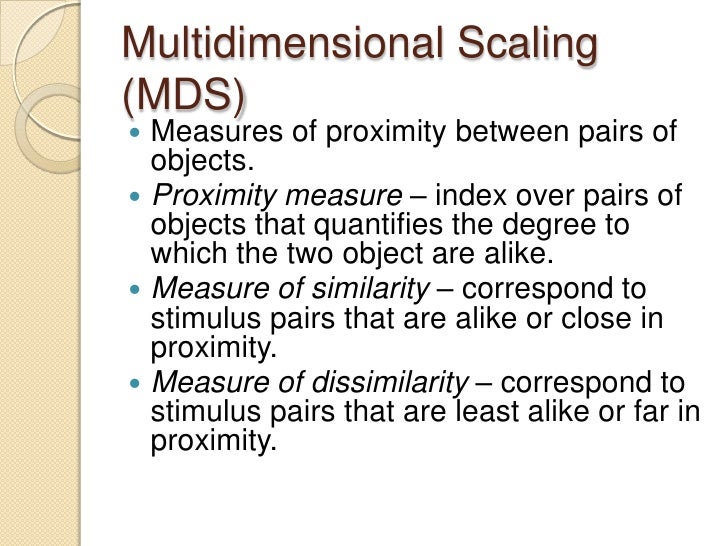 Multidimensional scaling1