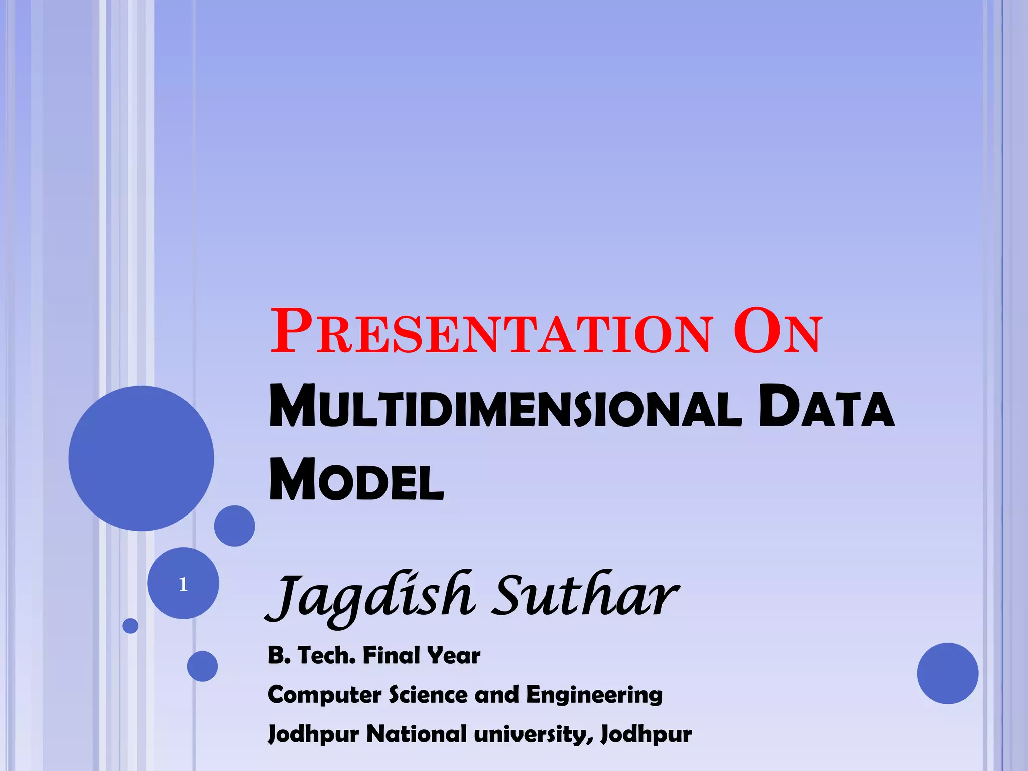 Multidimentional data model | PPT