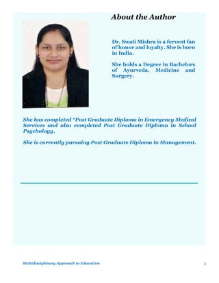 Multidisciplinary approach to education in undergraduate studies dr ...