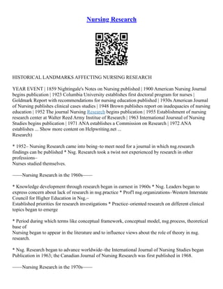 Goldmark Report Multidisciplinary Research | PDF
