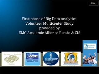 Multiсenter Study "Third Wave". Big Data. 2015.