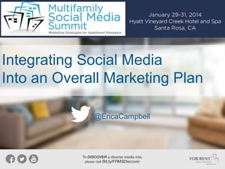 Integrating Social Media
Into an Overall Marketing Plan
@EricaCampbell

 