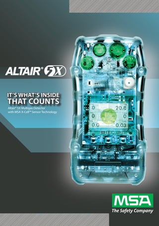 IT’S WHAT’S INSIDE
THAT COUNTS
Altair® 5X Multigas Detector
with MSA X-Cell™ Sensor Technology
 
