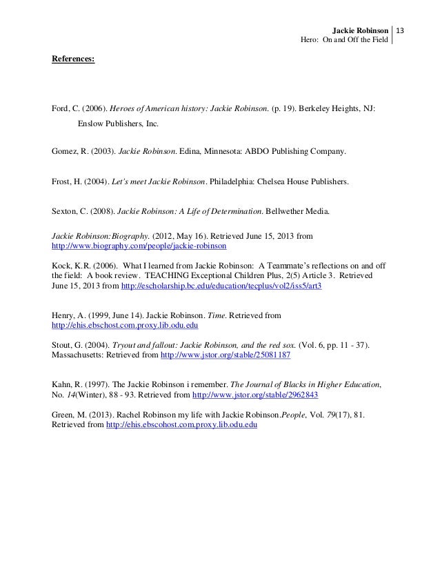 Jackie robinson essay