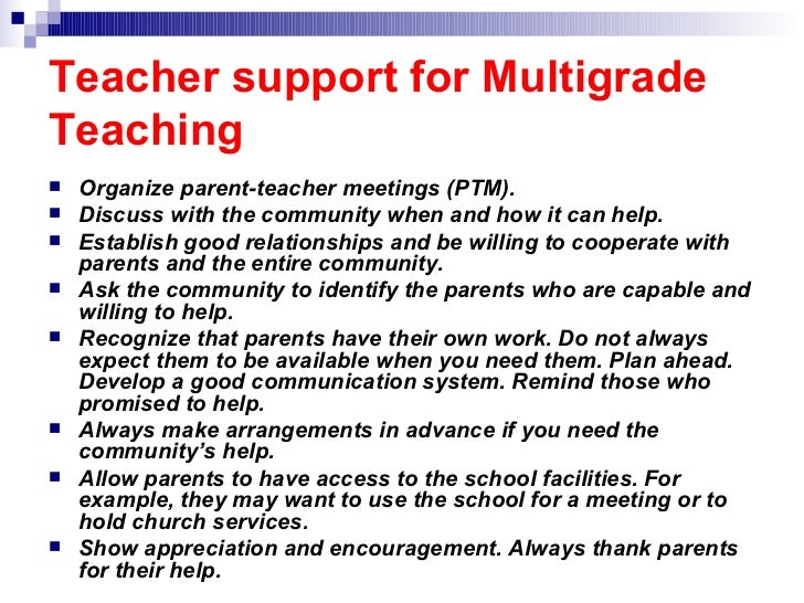 Multigrade Teaching Introduction