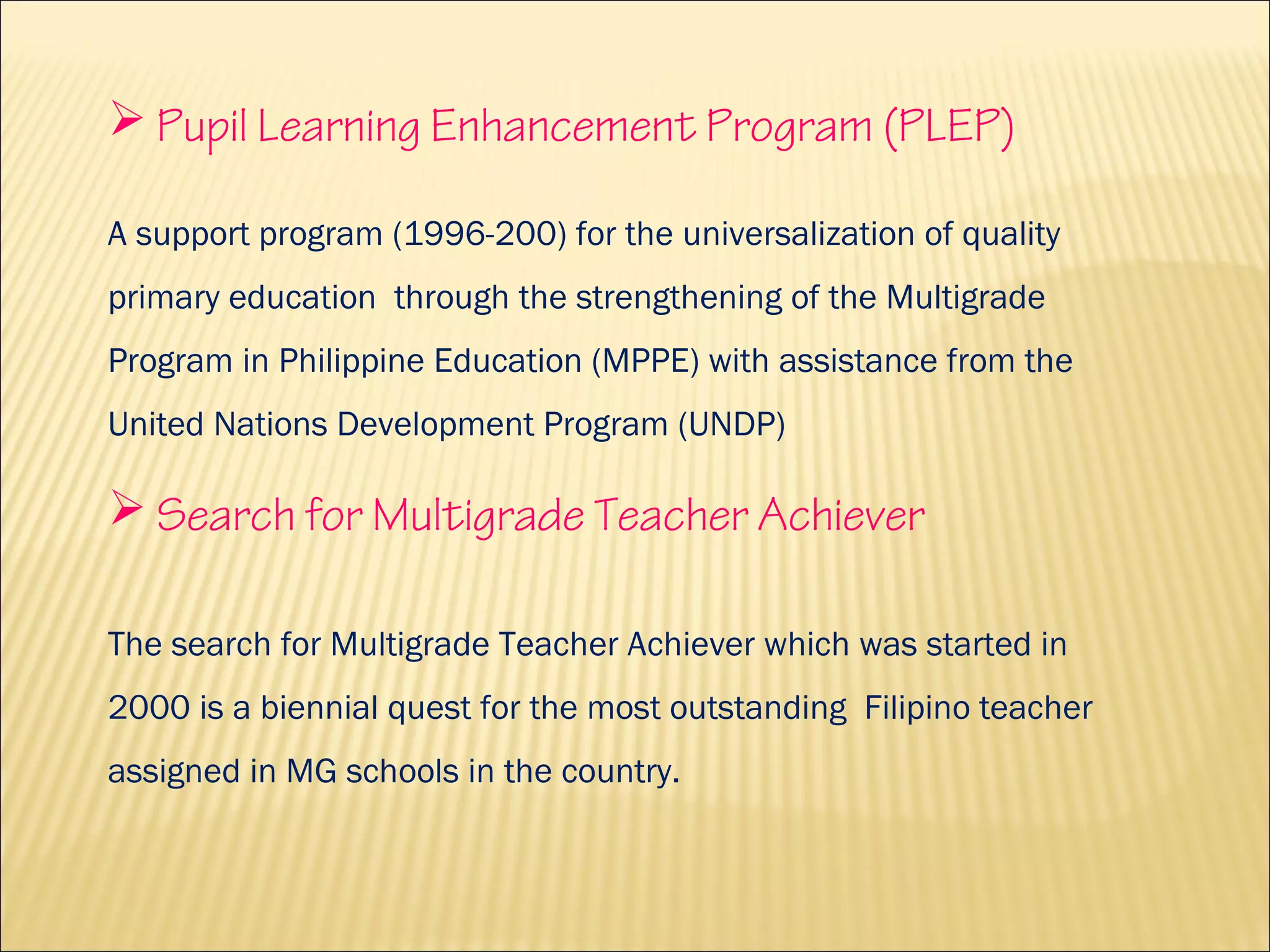 Multigrade Program in Philippine Education | PPT