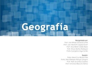 Reorganizado por:
Profr. José Alfredo Sandoval Landa
Profr. Juan Abraham Legaspi Duran
Profr. Jesús Martin Valdés Reyes
Profr. Arturo Muñoz Rodríguez
Profra. Evangelina Vega Carrillo
Revisión:
Profra. María Cruz Muñoz Félix
Profra. Alba Adelayda Abrego Góngora
Profr. Adán de la Rosa Godínez
Profr. Fernando Mazcorro Ramos
 