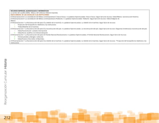 ReorganizaciónCurricular:Historia
212
RECURSOS IMPRESOS, AUDIOVISUALES E INFORMÁTICOS
La sombra del caudillo (2000), México, SEP (¡Silencio! Maestro leyendo).
ENCICLOMEDIA: DE LOS CAUDILLOS A LAS INSTITUCIONES
6°/Historia/Lección 8: La consolidación del México contemporáneo/+/ Vista al futuro. Ir a palabras hipervinculadas: Vista al futuro. Seguir barra de recursos: Video/México: reconstrucción histórico.
6°/Historia/Lección 8: La consolidación del México contemporáneo/+/Población. Ir a palabras hipervinculadas: Población. Seguir barra de recursos: Video/Indígenas de
México.
6°/Historia/Lección 7: La Reconstrucción del país/+/La rebelión de la huertista. Ir a palabras hipervinculadas: La rebelión de la huertista. Seguir barra de recursos:
Proyección del tiempo/De las rebeliones a las instituciones.
*Video/Rebelión de la huertista.
6°/Historia/Lección 7: La Reconstrucción del país/+/La reconstrucción del país. Ir a palabras hipervinculadas: La reconstrucción del país. Seguir barra de recursos: Diagramas temáticos/La reconstrucción del país.
Video/Posrevolución: contexto internacional.
Video/De los caudillos a la institucionalización.
6°/Historia/Lección 7: La Reconstrucción del país/+/El Partido Nacional Revolucionario. Ir a palabras hipervinculadas: El Partido Nacional Revolucionario. Seguir barra de recursos:
Filmoteca/Calles y Obregón: reelección.
Video/Plutarco Elías Calles: el Maximato.
6°/Historia/Lección 7: La Reconstrucción del país/+/La rebelión de la huertista. Ir a palabras hipervinculadas: La rebelión de la huertista. Seguir barra de recursos: *Proyección del tiempo/De las rebeliones a las
instituciones.
 