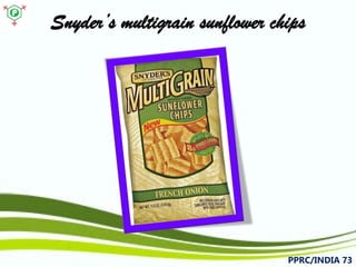 Snyder’s multigrain sunflower chips 
PPRC/INDIA 73 
 