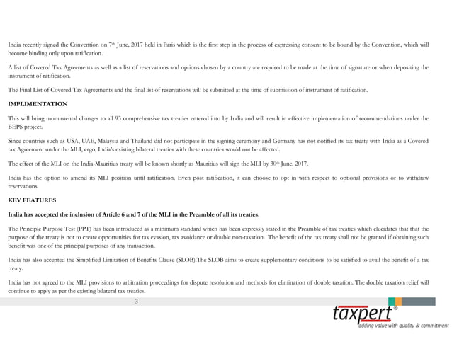 Multilateral Convention PPT