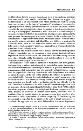 Multilateralism roggie | PDF | Political Issues & policy | Politics