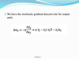 Multilayer & Back propagation algorithm | PPTX