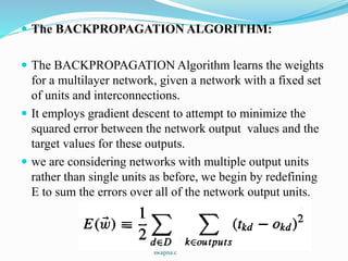 Multilayer & Back propagation algorithm | PPTX